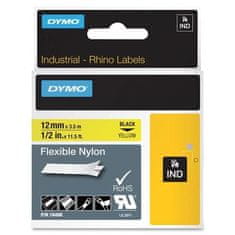 Dymo Páska, štítky "D1" nylon, 12 mm x 3,5 m, žlutá-černá