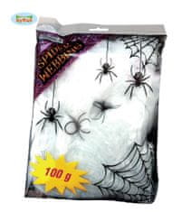 Bílá pavučina s 6 pavouky - HALLOWEEN - 100 g