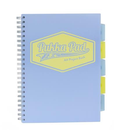 Pukka Pad Spirálový sešit "Pastel project book", mix, A4, linkovaný, 100 listů