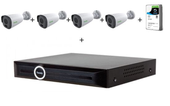 TIANDY CCTV IP kamerový bullet set TC-S4BL214-1NVR-1HDD