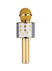 Leventi Bezdrátový karaoke mikrofon WS-858 - Zlatý