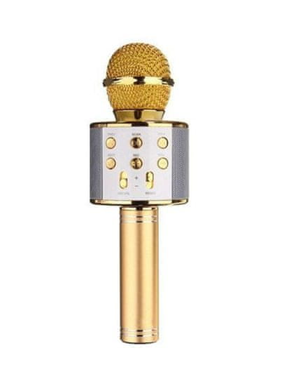 Alum online Bezdrátový karaoke mikrofon WS-858 - Zlatý