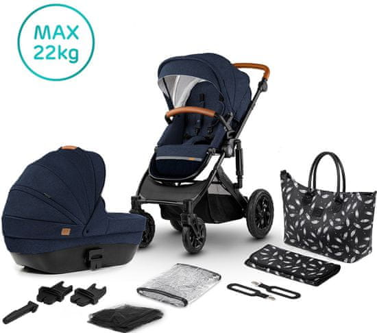 Kinderkraft PRIME 2020 with accessoriess 2in1 deep navy + mommy bag 2020