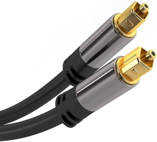 PremiumCord Kabel Toslink M/M, OD:6mm, Gold design 0,5m, kjtos6-05