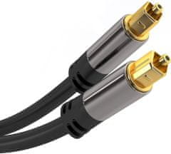 PremiumCord Kabel Toslink M/M, OD:6mm, Gold design 1m, kjtos6-1