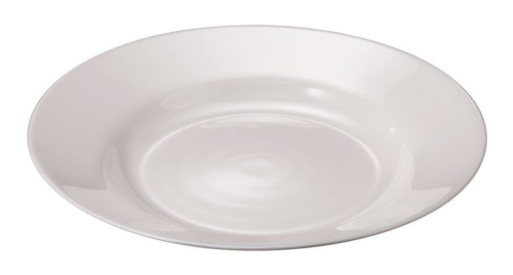 MAISON FORINE set Jessy 6 ks hlubokých bílých talířů Ø 22,8 cm, opálové tvrzené sklo