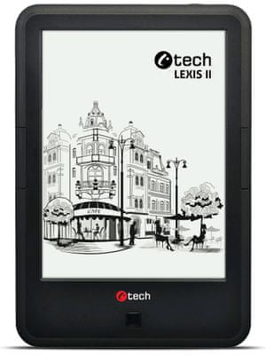 Čtečka e-knih C-Tech Lexis II, dlouhá výdrž, elektronický inkout, dotykový displej, nastavitelné nasvícení, Android