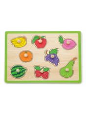 Viga Dětské dřevěné puzzle s úchyty Ovoce