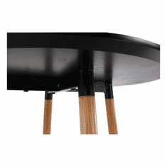 BPS-koupelny Barový stůl, černá/dub, průměr 60 cm, IMAM
