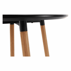 BPS-koupelny Barový stůl, černá/dub, průměr 60 cm, IMAM