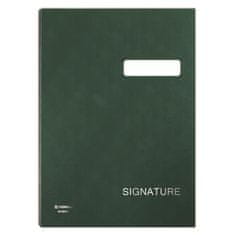 Donau Podpisová kniha, zelená, koženka, A4, 19 listů 8690001-06 