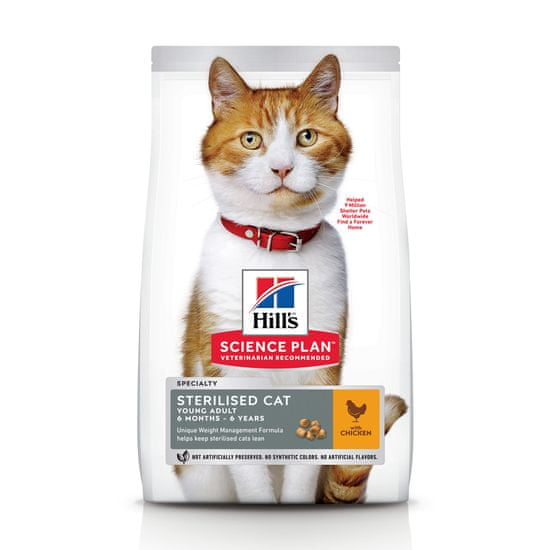 Hill's Science Plan Feline Young Adult Sterilised Cat Chicken 10 kg