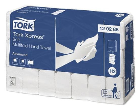 Tork Papírové ručníky "Xpress Soft Multifold", bílá, skládané, 2vrstvé, H2 systém