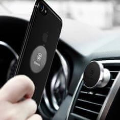BASEUS 2x kovový plíšek na magnetický držák na mobil do auta, stříbrný