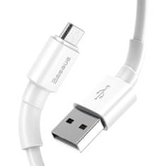 BASEUS Durable kabel USB / Micro USB 2.4A 1m, bílý