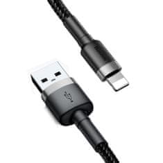 BASEUS Cafule kabel USB / Lightning QC3.0 2A 3m, černý/šedý