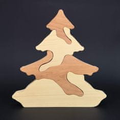 AMADEA Dřevěné puzzle strom 25 cm