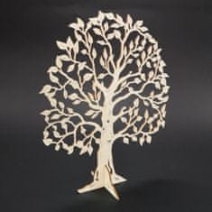 AMADEA Dřevěný 3D strom, přírodní, výška 23 cm