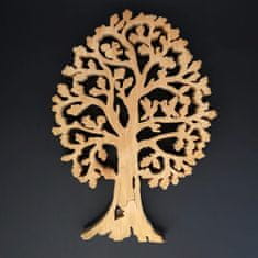 AMADEA Dřevěný strom s veverkami, masivní dřevo, výška 28 cm