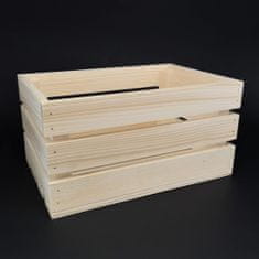 AMADEA Dřevěná bedýnka z masivního dřeva, 29x19x15 cm