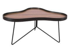 Present Time Konferenční dřevěný asimetrický stůl s kovovým rámem Flow Leitmotiv *