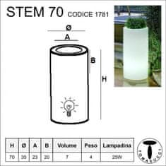 Tomasucci Stojací lampa/váza / květináč pro venkovní i vnitřní použití STEM 70 TOMASUCCI