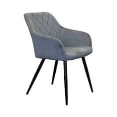 IDEA nábytek Jídelní židle DIAMANT šedý samet