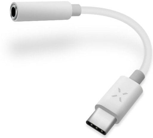 FIXED Fixed Redukce FIXED LINK pro připojení sluchátek z USB-C na 3,5mm jack s DAC chipem, bílá, FIXL-CJD-WH