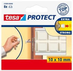 Tesa Ochranné nárazníky "Protect 57899", bílá, 10 mm x 10 mm