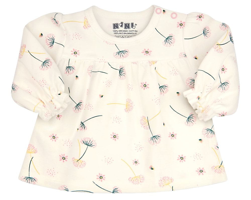 Nini dívčí tričko z organické bavlny ABN-2280 80 smetanová