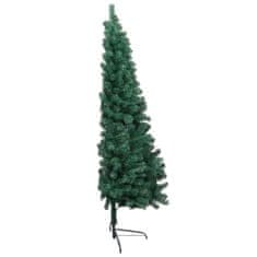 Greatstore Umělý vánoční půl stromek se stojanem zelený 150 cm PVC