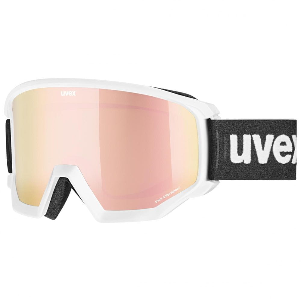 Uvex lyžařské brýle ATHLETIC CV, white mat SL/rose-green (1130)