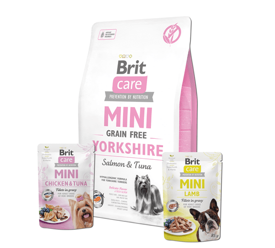 Brit Care Mini Grain Free Yorkshire 2 kg + 2x pouch 85g