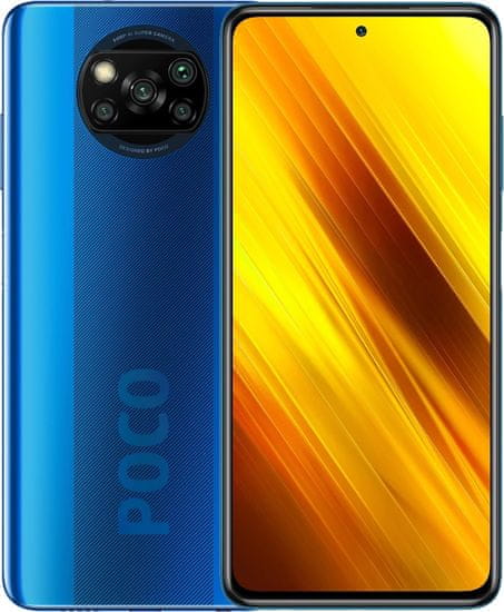 Xiaomi POCO X3 NFC, 6GB/128GB, Cobalt Blue - zánovní