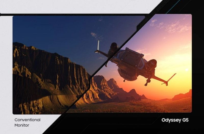  monitor Samsung Odyssey G5 (LC32G55TQWUXEN) HDR10 250 nitů svítivost vysoký dynamický rozsah