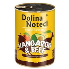 DOLINA NOTECI SUPERFOOD 400g klokan a hovězí maso pro psy 80% masa