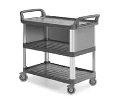 jídelní protihlukový vozík B 3700 - hliníkové stojny, šedá barva