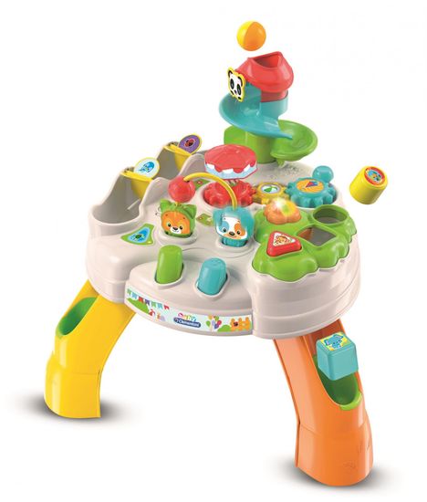 Clementoni Clemmy Baby Veselý hrací stolek s kostkami a zvířátky - rozbaleno