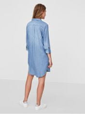 Vero Moda Dámské šaty VMSILLA 10184172 Light Blue Denim (Velikost XS)