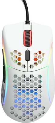 Herní myš Glorious Model D-, bílá (GLO-MS-DM-MW) 6 tlačítek, makra, ergonomie, RGB podsvícení, 12 000 DPI, PixArt PMW3360