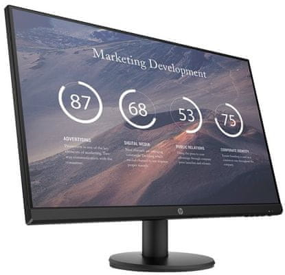  monitor HP P27v G4 (9TT20AA) QHD gaming office multi-tasking 