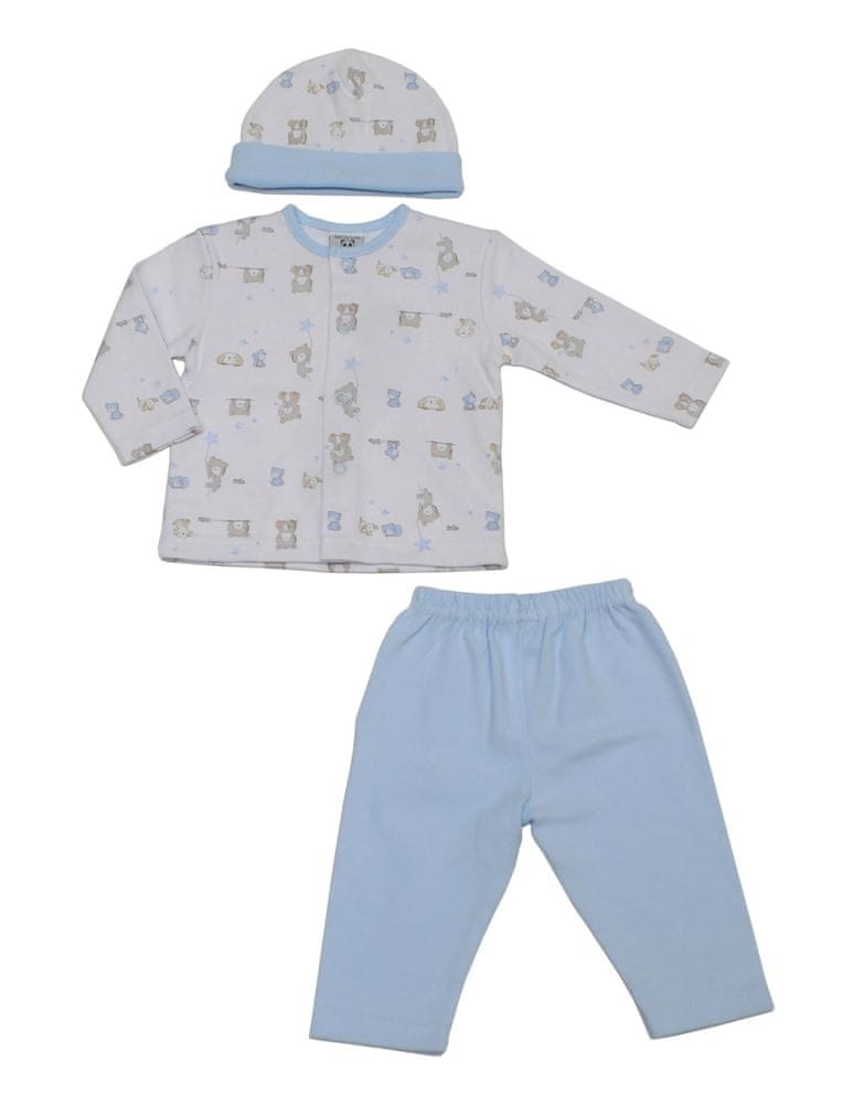 Just Too Cute Komplet kojenecký s čepičkou – medvídci – modrý modrá 62