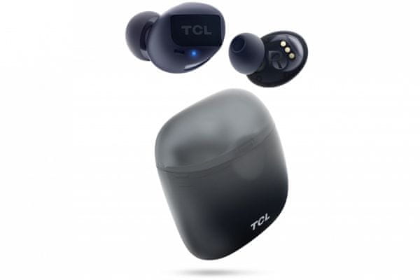 výkonná true wireless sluchátka tcl socl 500 tws Bluetooth 5.0 dosah 10 m 5,8mm měniče kvalitní zvuk rychlonabíjení výdrž 6,5 h na nabití s pouzdrem 26 h na nabití mikrofon pro handsfree ipx4 certifikace