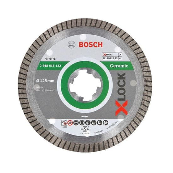 BOSCH Professional kotouč diamantový Best for Ceramic Extraclean Turbo X-LOCK 125 mm (2608615132)
