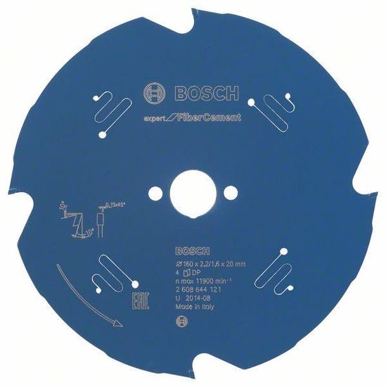 BOSCH Professional kotouč pilový Expert for Fibre Cement 160x20x2,2 mm 4z (2608644121)