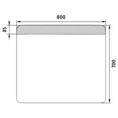 NIMCO LED zrcadlo 800x700 NIMCO ZP 23003