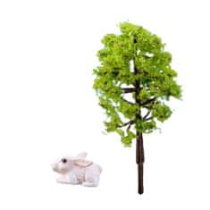 Kraftika Umělý zelený stromeček, miniatura do domečku pro panenky