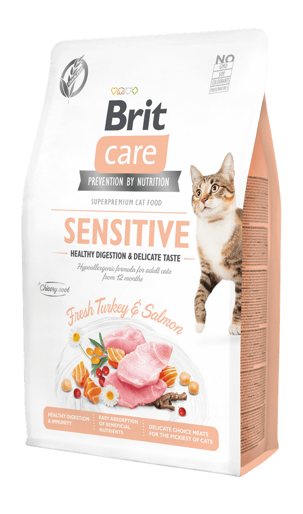 Levně Brit Care Cat Grain-Free Sensitive Healthy Digestion & Delicate Taste 2 kg