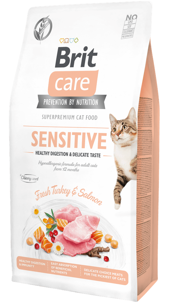 Levně Brit Care Cat Grain-Free Sensitive Healthy Digestion & Delicate Taste 7 kg