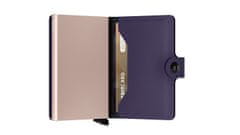 Fialová kožená peněženka SECRID Miniwallet Matte MM-Purple&Rose SECRID